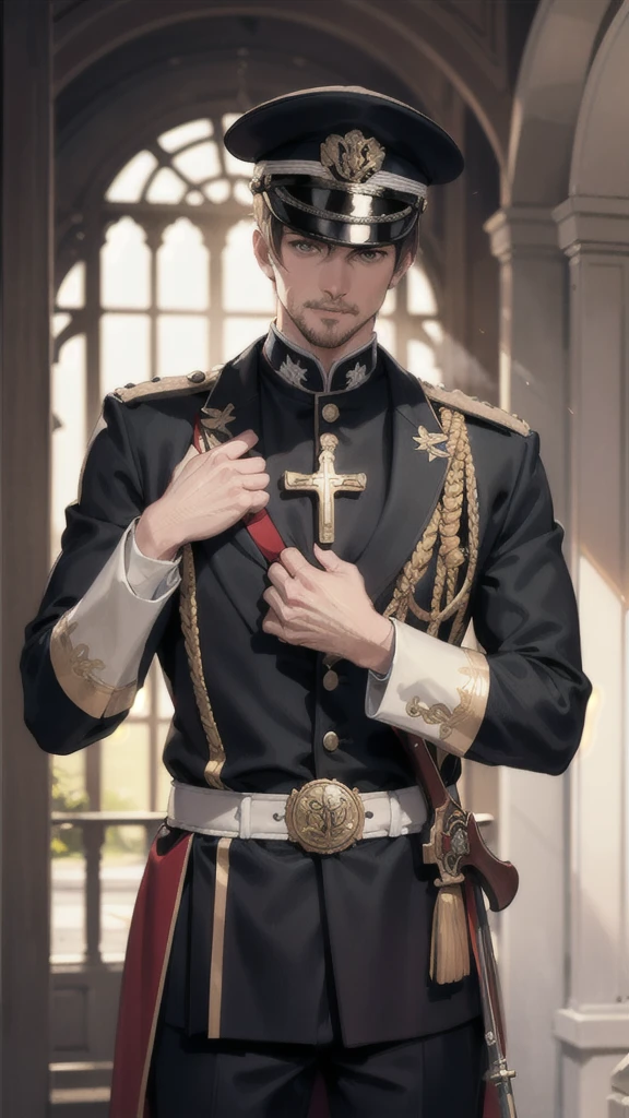 Character Alexander Anderson (naughty man), With bayonets in hands, with a crucifix cord on his chest, Plenty of details,