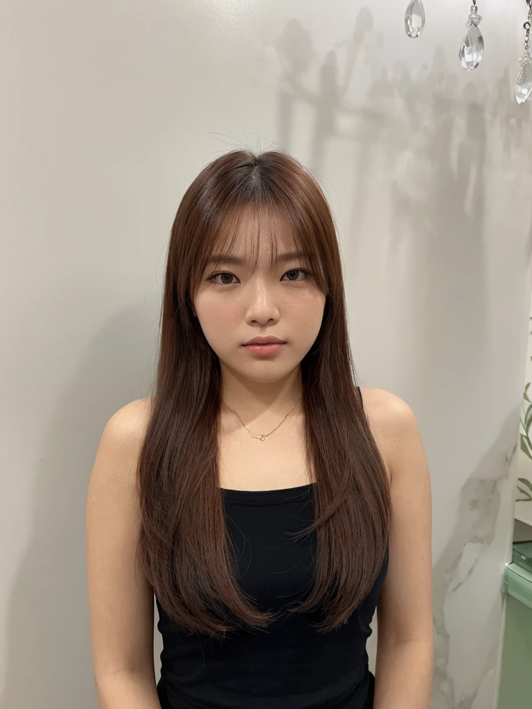 Best Quality, 8k, Masterpiece, (Portrait: 1.3), (photo realistic:1.4), (hyper realistic:1.4), Sharp Focus, looking at viewer, (smoother lighting:1.1), (increase cinematic lighting quality:0.9), realistic lighting, backlighting, light on face, ray trace, (brightening light:1.2), (Increase quality:1.4), sharp detail, (best quality real texture skin:1.4), finely detailed eyes, black_eyes, finely detailed face, 25 year old Korean woman