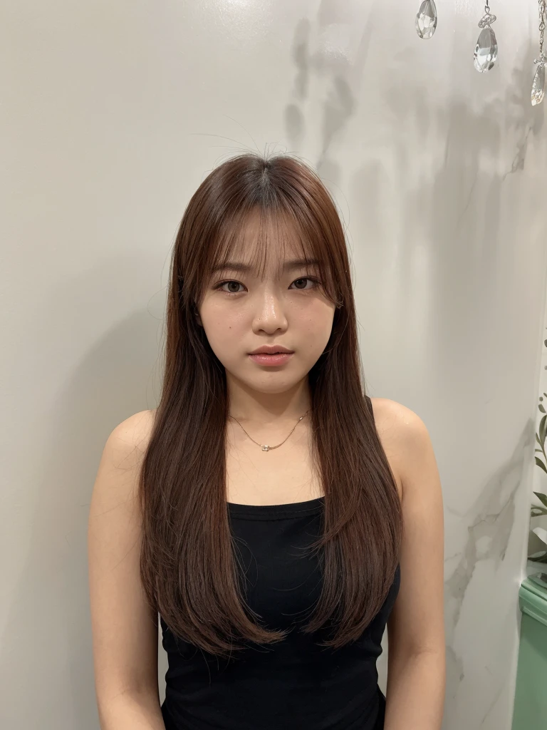Best Quality, 8k, Masterpiece, (Portrait: 1.3), (photo realistic:1.4), (hyper realistic:1.4), Sharp Focus, looking at viewer, (smoother lighting:1.1), (increase cinematic lighting quality:0.9), realistic lighting, backlighting, light on face, ray trace, (brightening light:1.2), (Increase quality:1.4), sharp detail, (best quality real texture skin:1.4), finely detailed eyes, black_eyes, finely detailed face, 25 year old Korean woman