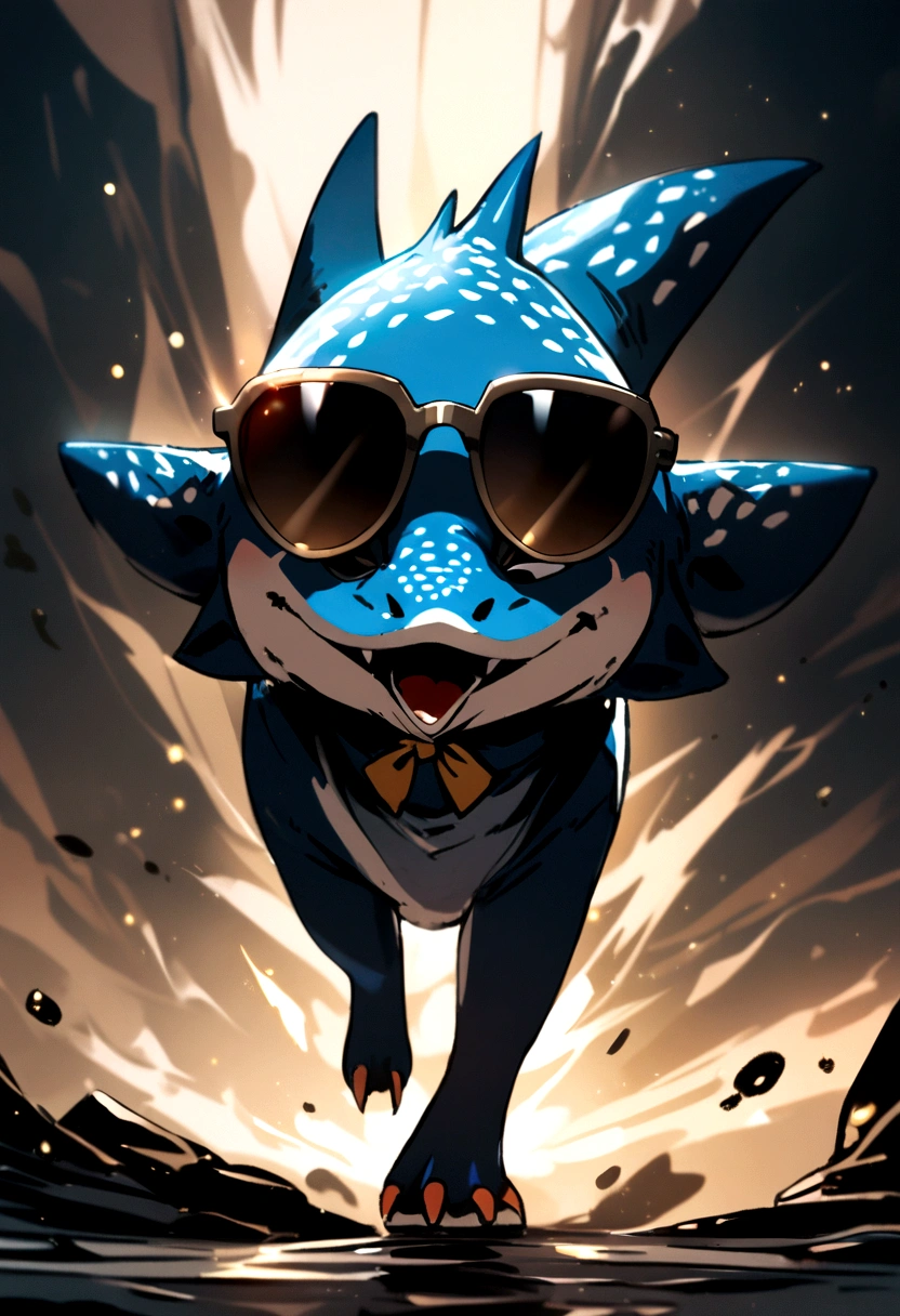 cool gangster fish (ANIMAL:1.35) with sunglasses