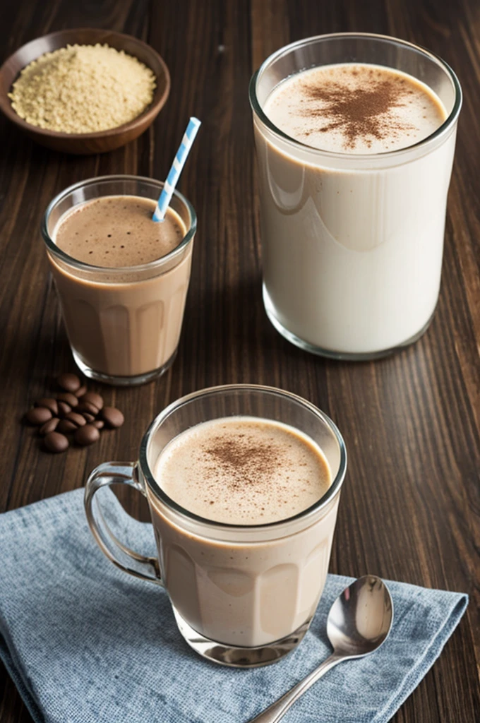 A logo for a Chocomilk smoothie and coffee with the initials LD creative and attractive