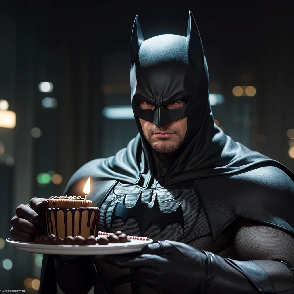 batman, hodong a birthday cake, 4k