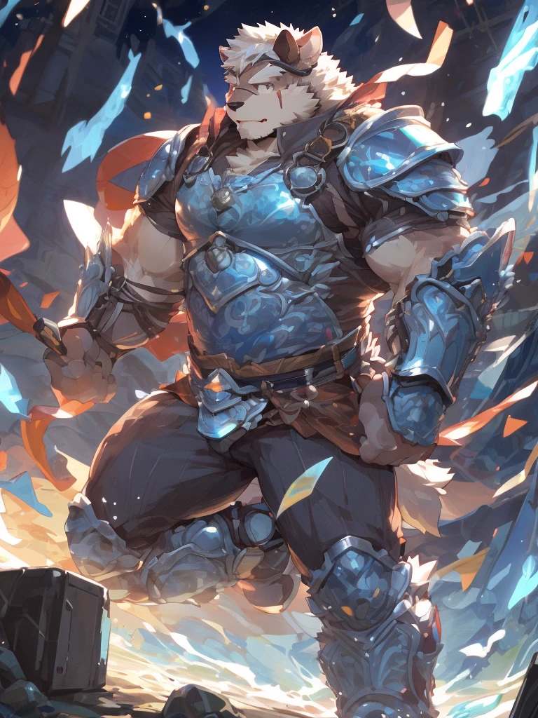 a furry sheep, white fur, long hair, slim fit, fit build, paladin, ((white sheep), ((blue paladin armor)), furry art, full body, mature, tall, daddy, muscular, silky hair, detailed full body, an anthropomorphic white sheep, young, ikemen, handsome, furry character, anthropomorphic furry art, commission for high res, fursona commission, fullbody commission for, tall, furry art, by zixiong, by suv, by null-ghost, 