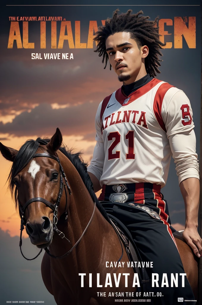 movie cover called "The Atlanta Cavalry" with Trae Young asking for help