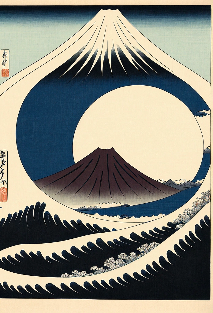 Ukiyo-e Katsushika Hokusai big Fuji Mountain
