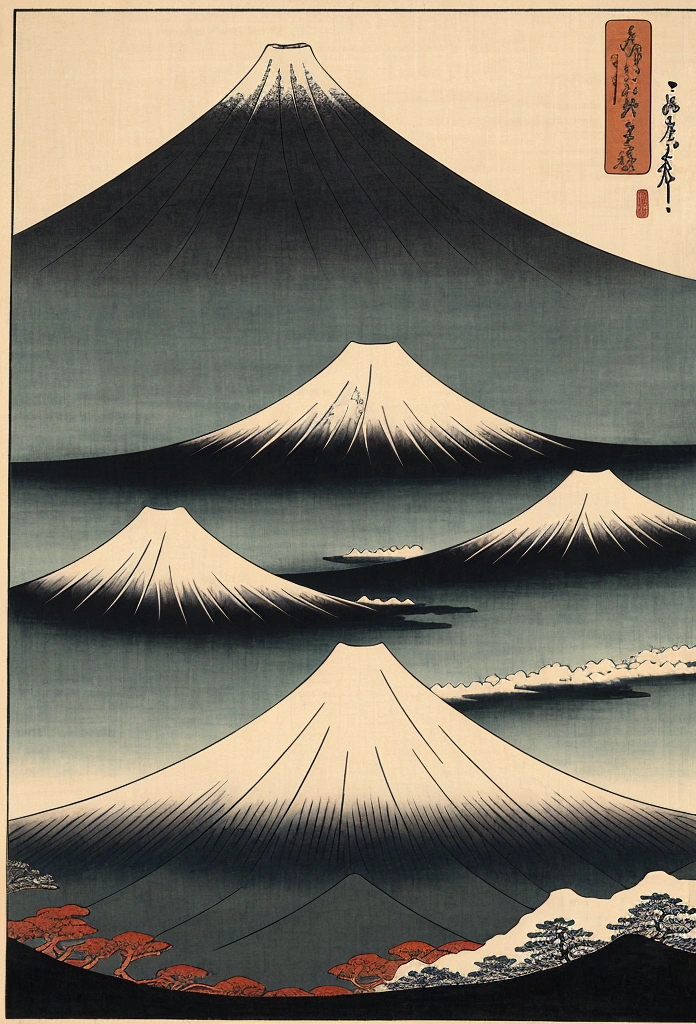 Ukiyo-e　Katsushika Hokusai　big　Fuji Mountain