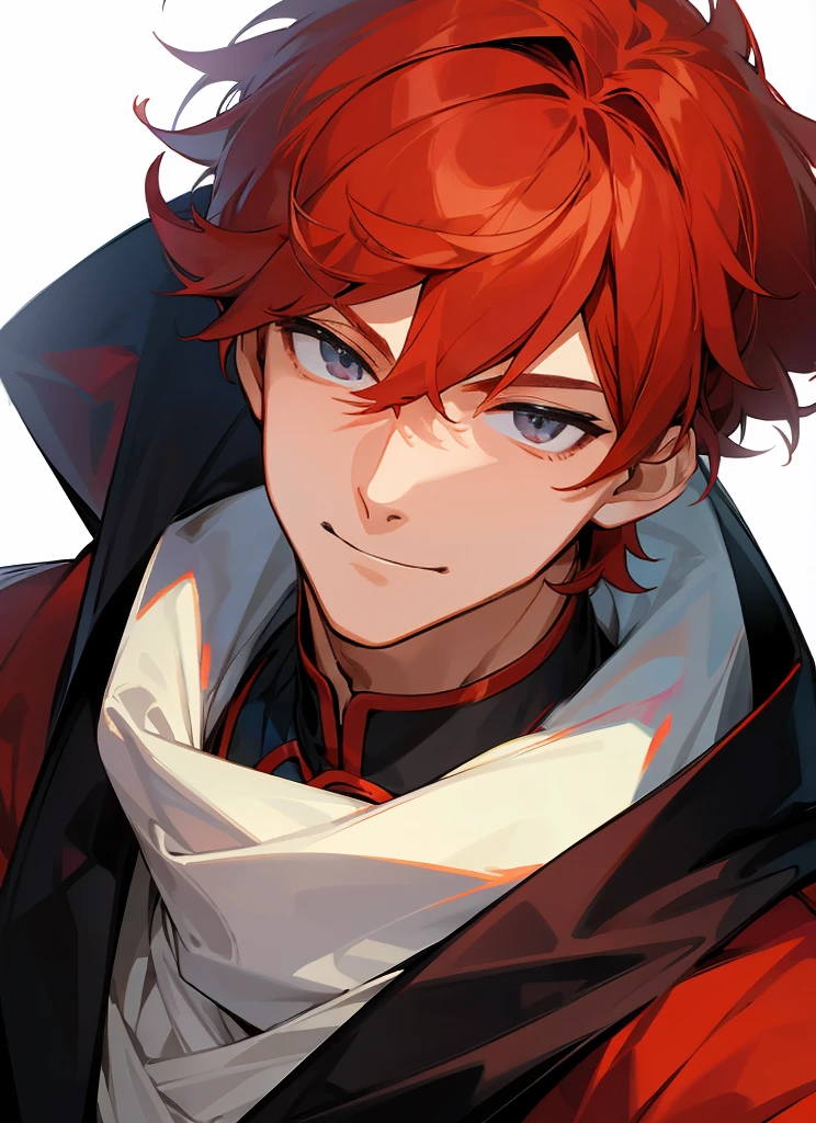 1 , handsome red hair, fanstasy, smile face, male