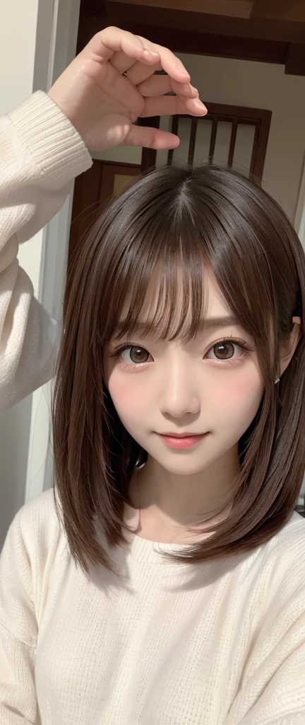 one girl, (a beauty girl, delicate girl:1.3), (16 years old:1.3),
BREAK, Cute long sleeve winter clothes,BREAK with hands on cheeks, very fine eye definition, (symmetrical eyes:1.3),
BREAK, Winter Park,
BREAK, small breasts, brown eyes, parted bangs, brown long hair, girl,Gentle Smile BREAK, (eyes and faces with detailed:1.0),
BREAK, (masterpiece, best quality, ultra detailed, detailed face, 8K)