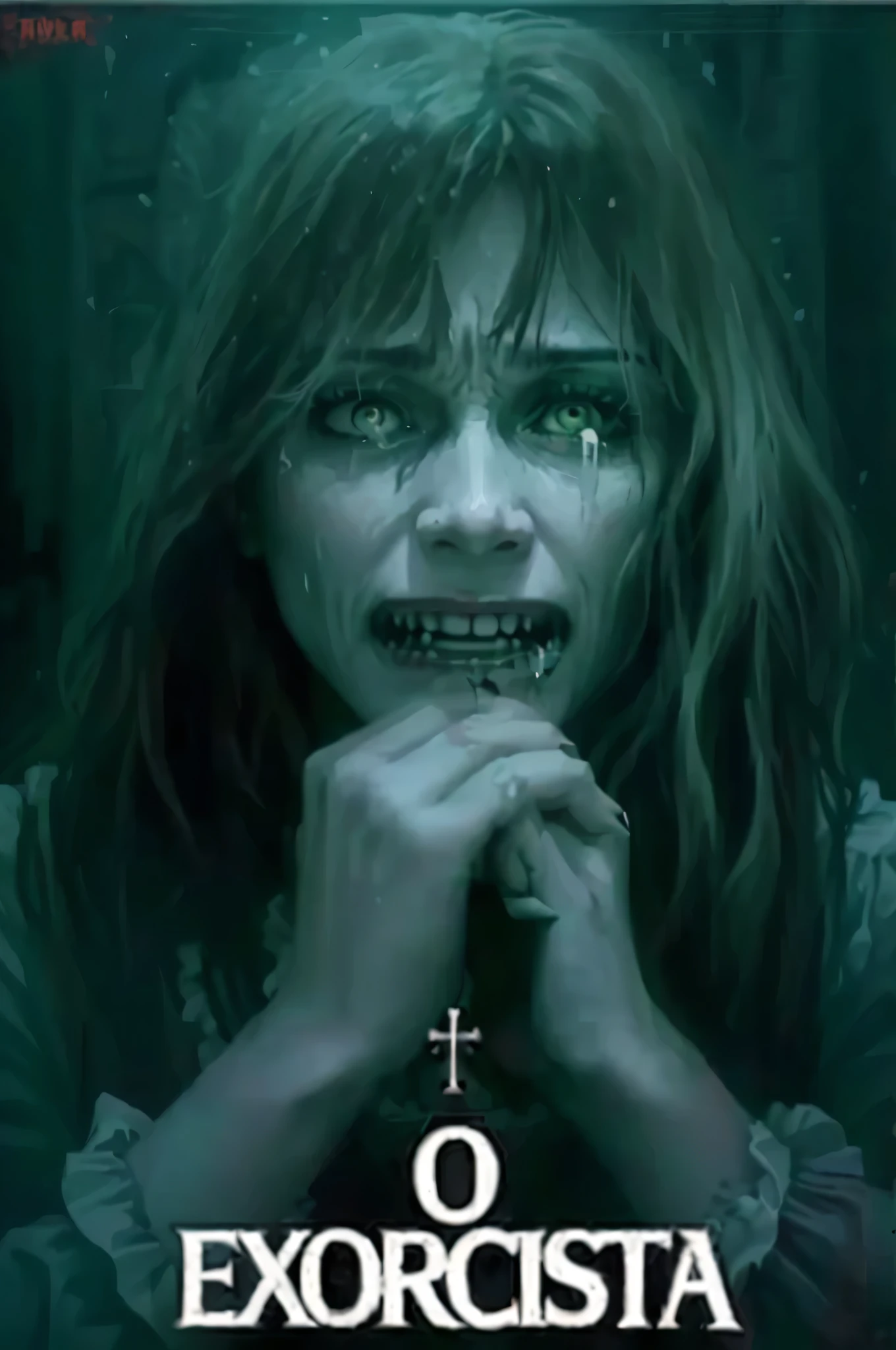a poster for the exorcista horor movie, exorcist, horor ”, horor”, horor film, evil dead face, from horor movies, horor, horor image, 1 3 Ghost Movie Artworks, zombie with white eyes, horor poster, horor movie poster, horor movie, conjuring a demon, eerie person, ( ( ( horor art ) ) ), la llorona