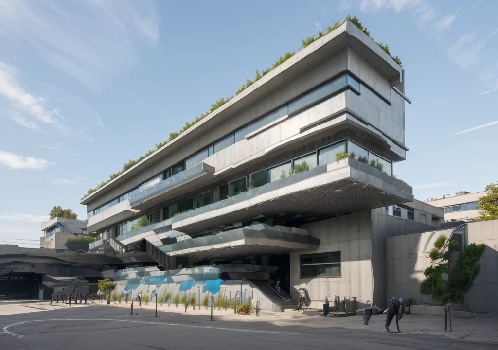 exterior of house,"Contemporary commercial building, futuristic materials, urban street setting."
, sunny, realistic, highquality, masterpiece