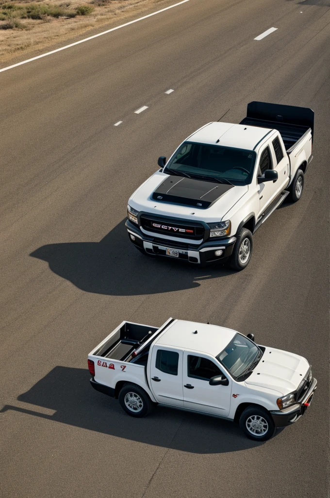 Skid implemented with pickup 