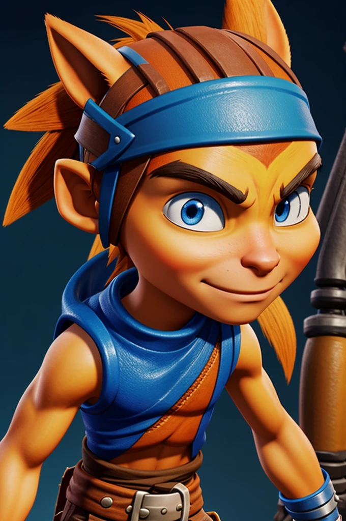 Create an avatar of a retro boy using the Jak and Daxter character as a base