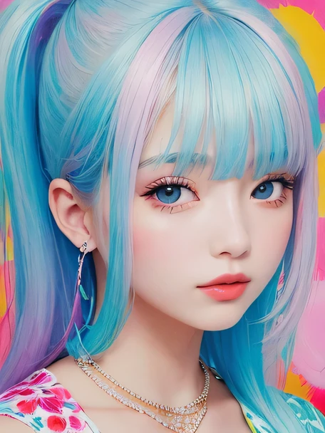 Nice style、(((Stylish fashion))), 8K quality、Intense watercolor, Detailed watercolor art, Watercolor splash, surreal, Avant-garde pop art, Beautiful and expressive paintings, Beautiful artwork illustration, Very colorful tones, wonderful, Cool Beauty, Highest quality、Official Art, vector art, stylish design, (((The most beautiful girl))), (((Highest quality))), High resolution, ((detailed)), (((Doodle Art)), ((masterpiece)), ((Super detailed)),  (((stylish))),