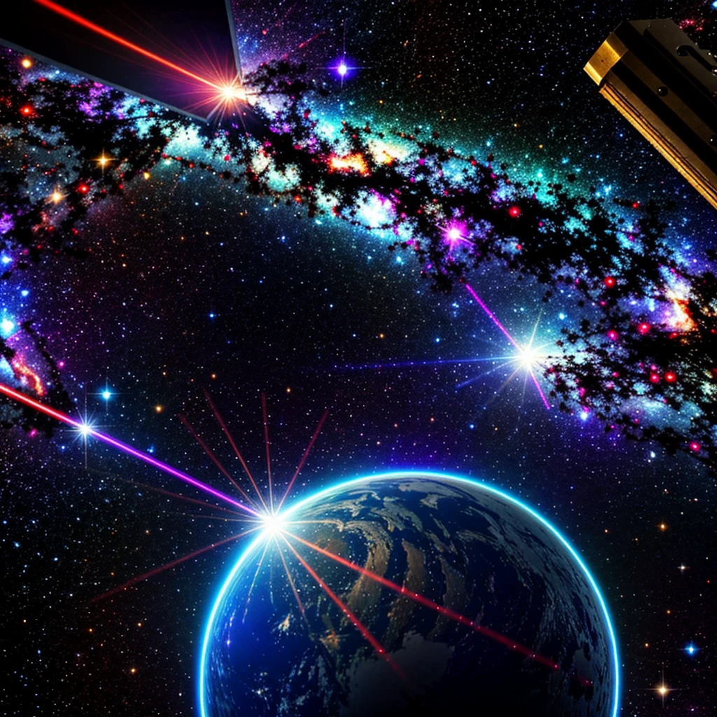 End of universe, laser lighs,. HDR, MASTERPIECE, 8k, galaxy
