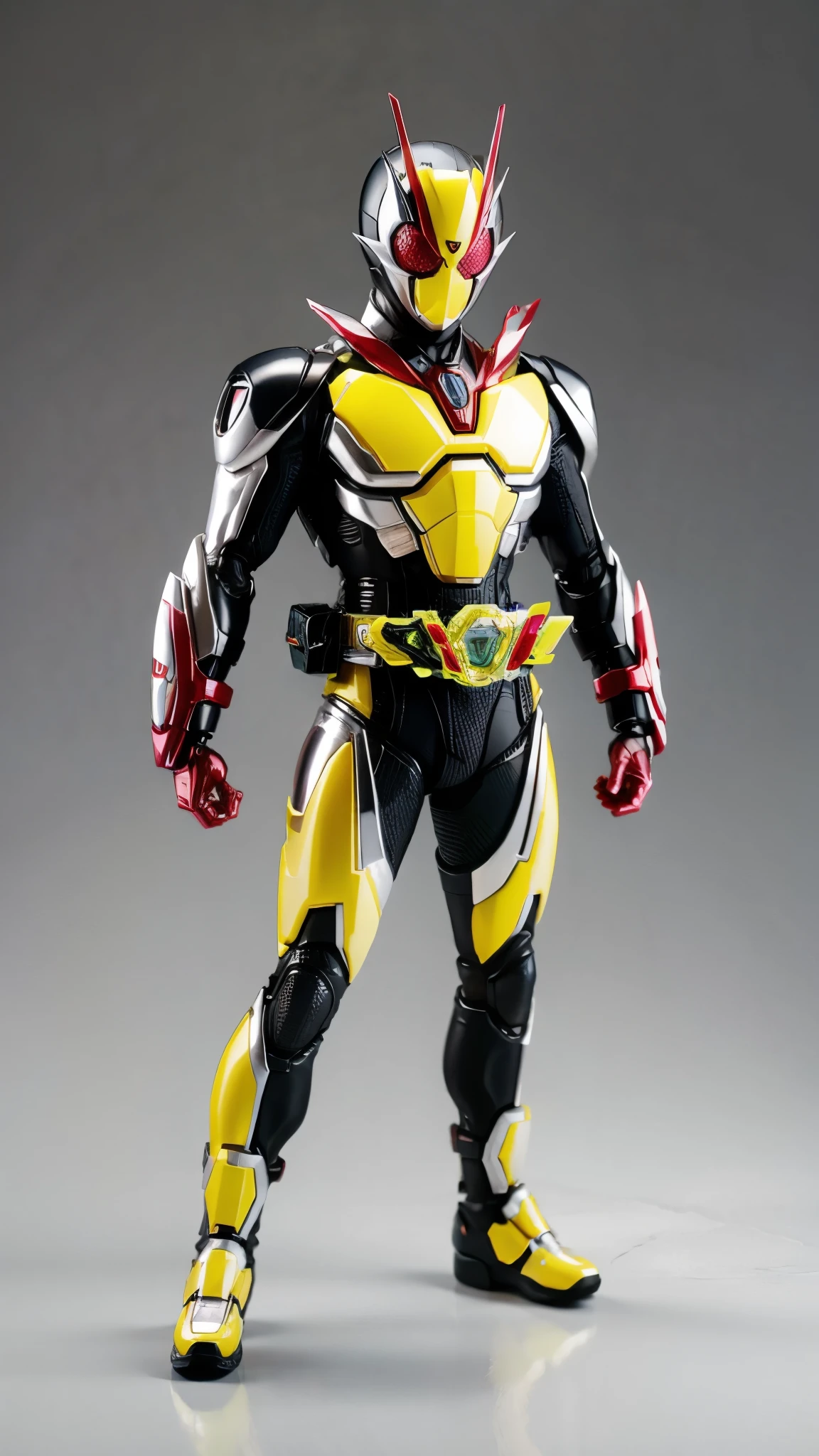 (masterpiece:1.2, Highest quality),(Very detailed),8K,wallpaper,Ultra-fine painting,Kamen Rider figures,Isometric 3D Diorama,Matte Paint,Displayed in the case,(kamen rider zero two)