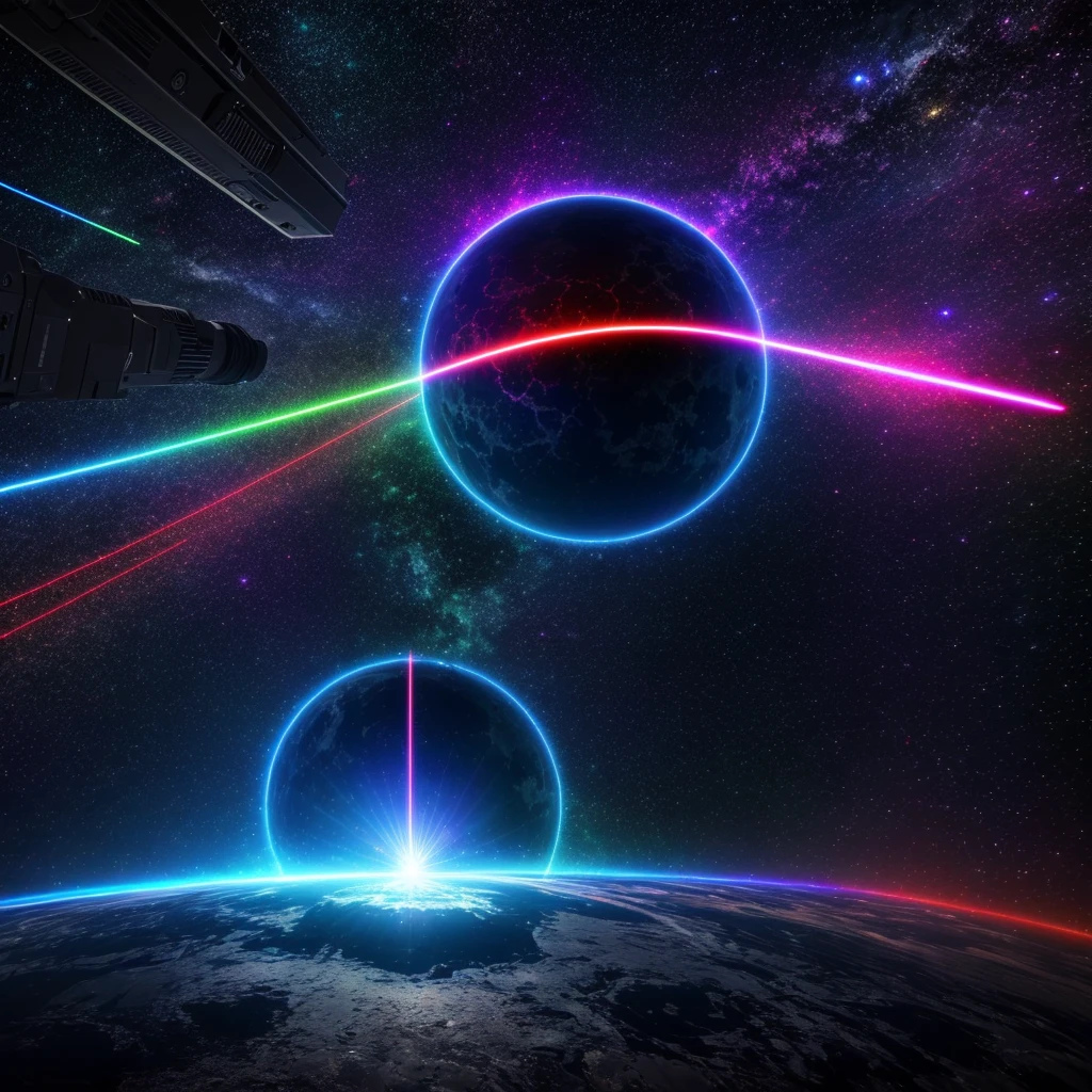 End of universe, laser lights,. HDR, MASTERPIECE, 8k