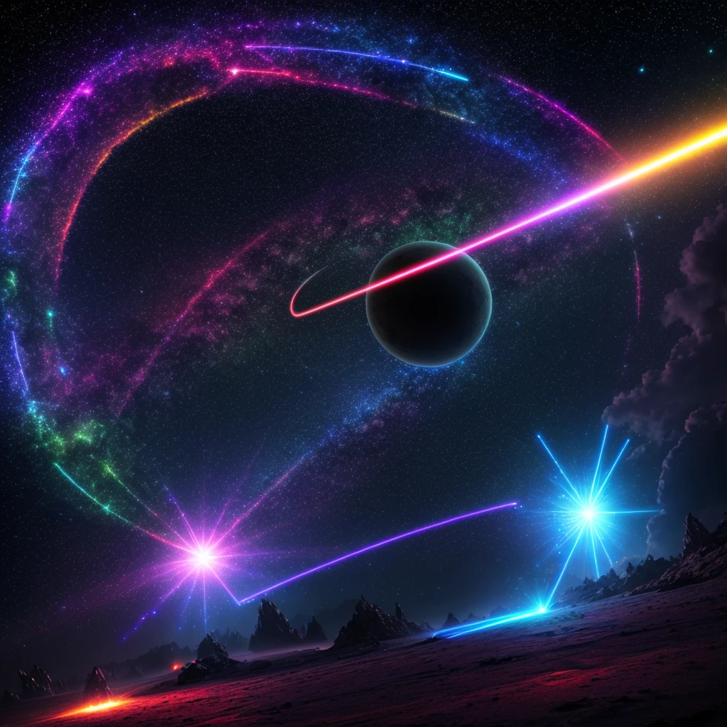 End of universe, laser lights,. HDR, MASTERPIECE, 8k