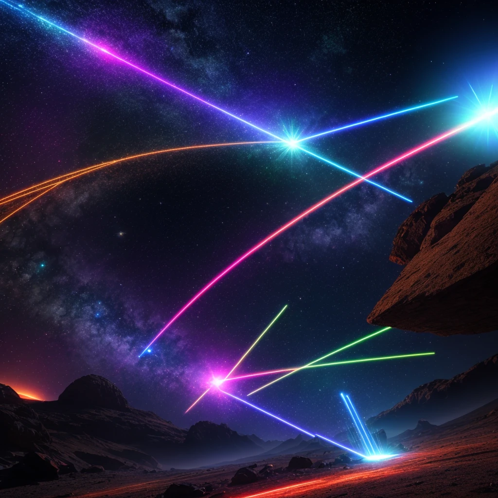 End of universe, laser lights,. HDR, MASTERPIECE, 8k