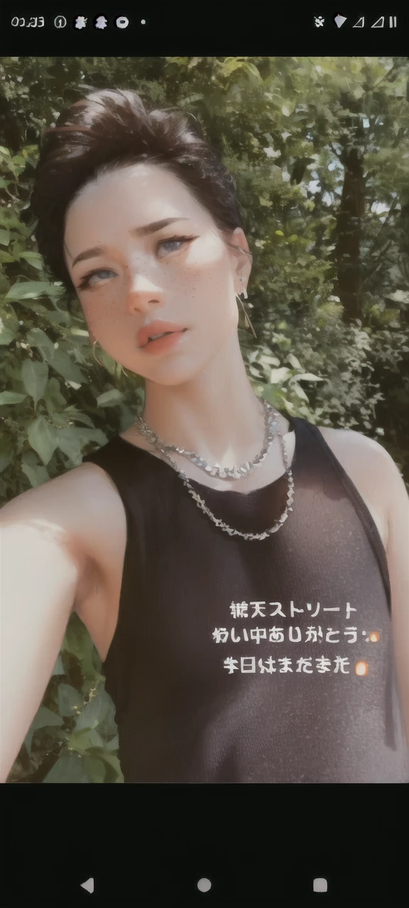 sam yang,

1girl, back, bare shoulders, blue eyes, brown hair, earrings, freckles, jewelry, lips, long hair, looking at viewer, looking back, necklace, off shoulder, parted lips, portrait, day, depth of field, solo

, ((masterpiece))
