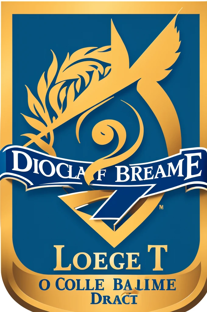 Logo for college based on motto dream great, do great, be the pride of the college