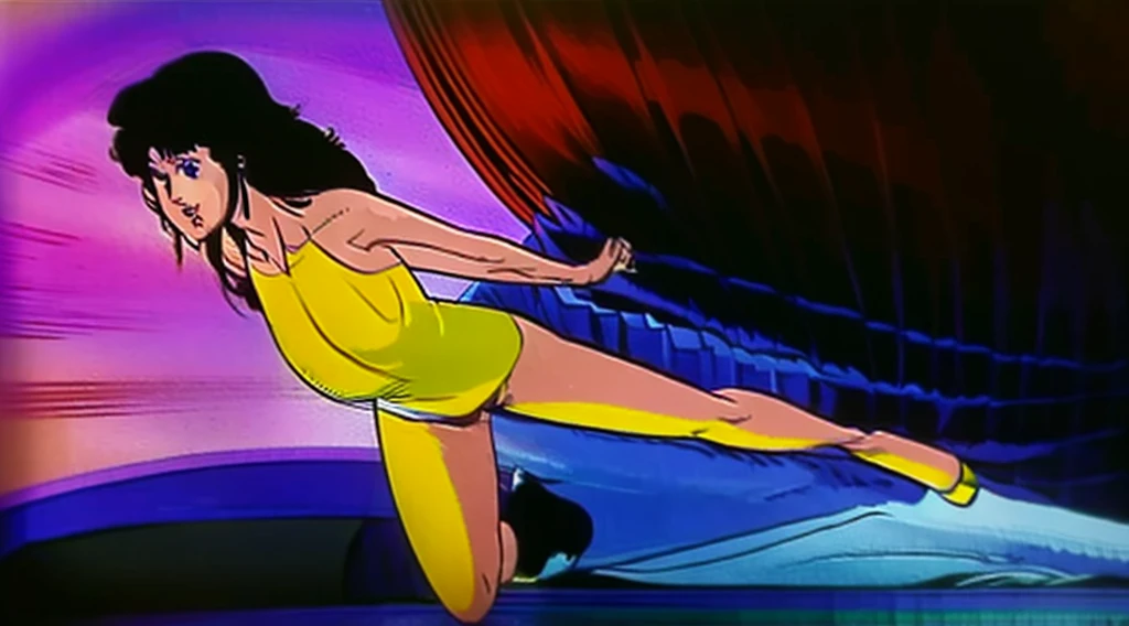 Blue bodysuit,Off the shoulder, Yellow sash,Spread your pussy、Embarrassing、smile、whole body、8k、high quality、Long Hair、expensive、thin、Beautiful woman、beauty、Lower body naked,Spread your legs、Kissing,There is a lot of hair,Cute eyes、blue eyes、black,High heels,Small face,Large Breasts、Big Hips、Thick thighs、(Long legs:1.2)、Red lips、Cleavage、Mature Woman、Hip Up、Abdominal muscles、Perfect figure、((Large Breasts:1.4))、Tight waist、Voluptuous body line、(Low angle shot:1.1)、Angle from below、whole bodyを撮影する非常に詳細な顔、A face that should not be disturbed、Beautiful legs、High heels、Beautiful feet、Long legs、Thighs open、Incredibly sexy、Elegant legs、E cup size breasts、Voluminous lower body、Thick thighs、Big Ass、Slim waist、セクシーなBeautiful feet、Pay attention to her beautiful legs、魅力的なBeautiful feet、Sexy ass、Beautiful Hands、Length 180cm、