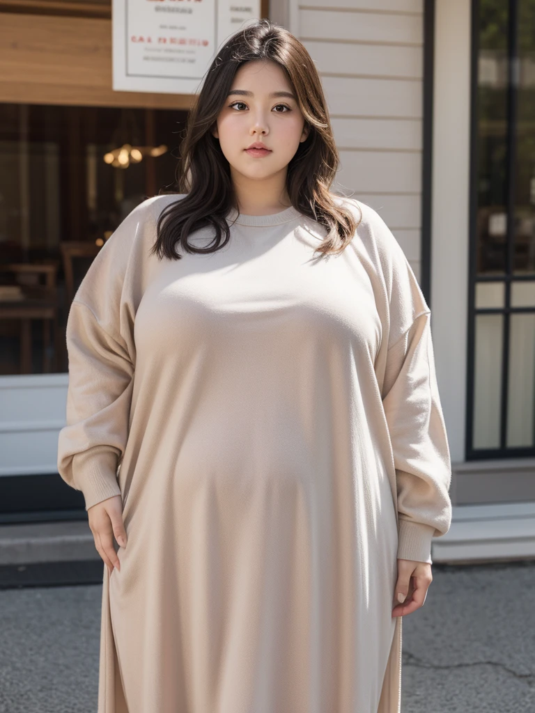a fat 10 year old obese girl,detailed face with chubby cheeks,double chin,wide nose,full lips,exaggerated proportions,heavy set body,short height,wearing casual clothes,standing in a plain background,realistic style,highly detailed,photorealistic,cinematic lighting,warm color palette