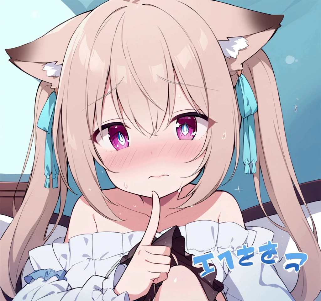 Sweet Wolf Konomi.A little teary-eyed,night,.blur background,With legs apart.Shavedマンコ.18-year-old.Small with B cups.Wet.Putting her finger in her pussy.Masturbating.I'm feeling better.マンコがWet.alone.Shaved.With legs apart.Showing off pussy.Blushing cheeks,naked.Get in bed