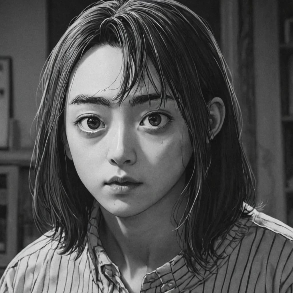 wizard, magic, powers, (anime), bizarre scenario, This is Junji, Yusuke Murata, black and white, 8K, anime, horror