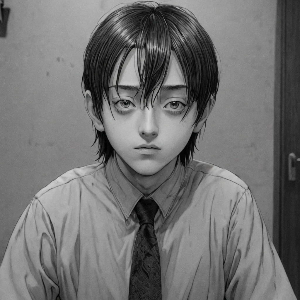 wizard, magic, powers, (anime), bizarre scenario, This is Junji, Yusuke Murata, black and white, 8K, anime, horror