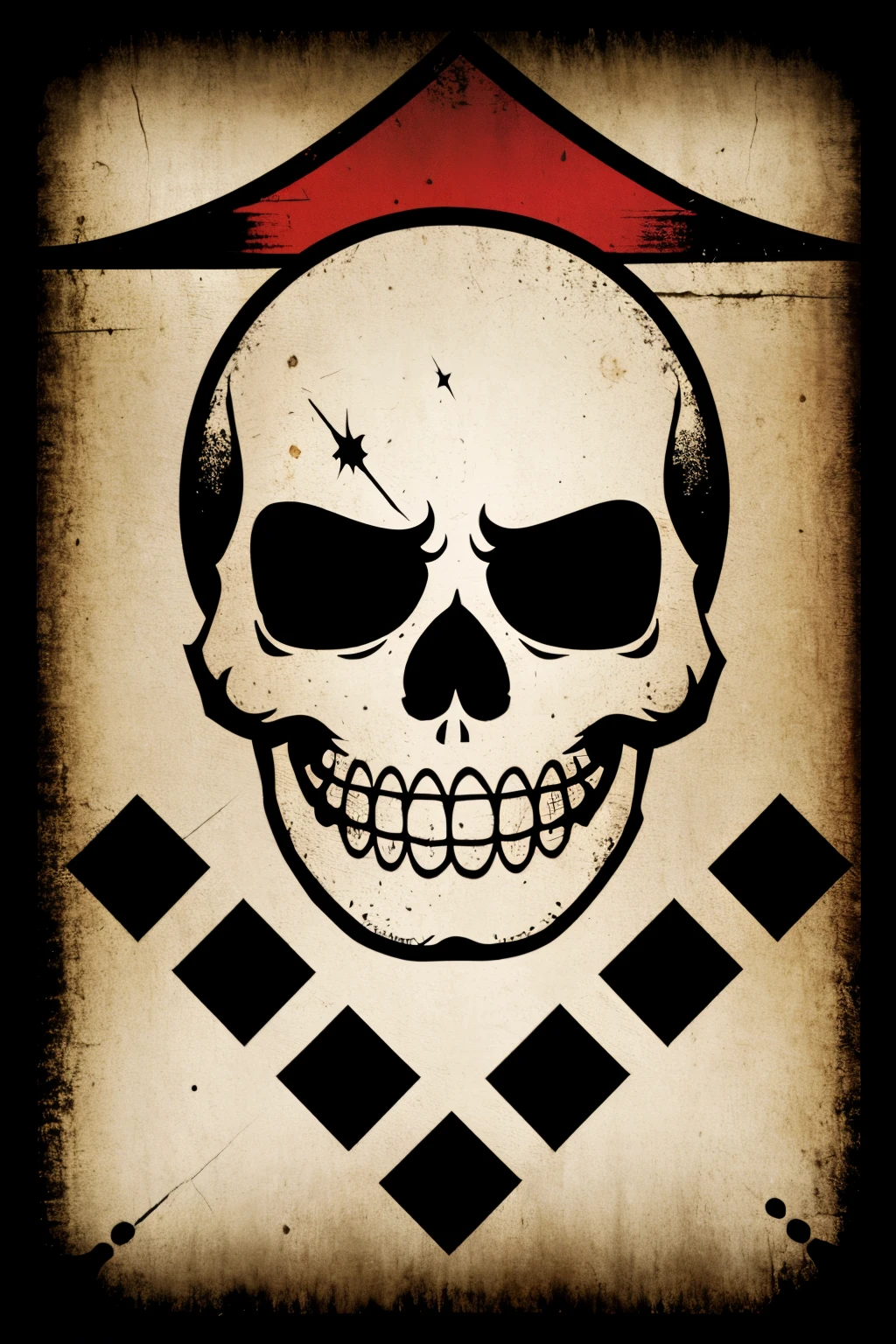 pirate flag with jack skellington face and crossbones