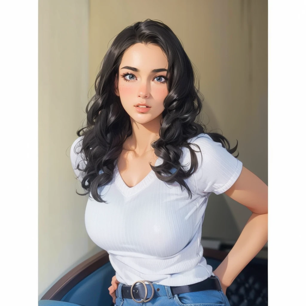 ((Best Quality, 8K, Masterpiece: 1.3)), Pretty, young woman, smooth skin, big breast