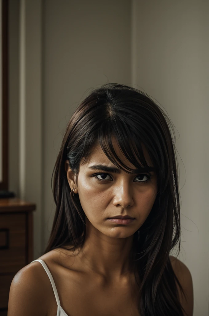 a very sad woman