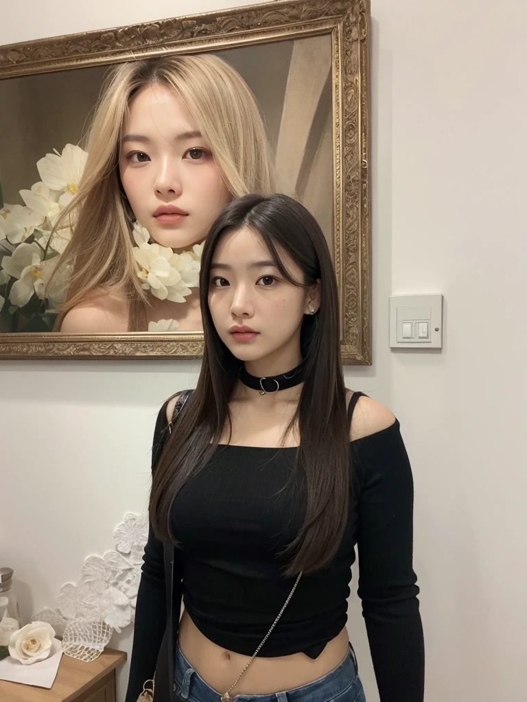 Best Quality, 8k, Masterpiece, (Portrait: 1.3), (photo realistic:1.4), (hyper realistic:1.4), Sharp Focus, looking at viewer, (smoother lighting:1.1), (increase cinematic lighting quality:0.9), realistic lighting, backlighting, light on face, ray trace, (brightening light:1.2), (Increase quality:1.4), sharp detail, (best quality real texture skin:1.4), finely detailed eyes, black_eyes, finely detailed face, 25 year old Korean woman
