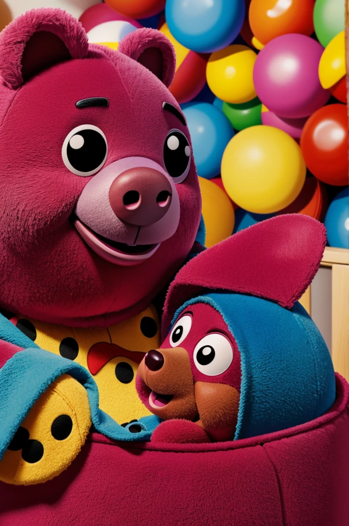 lotso bears, diney cartoon, toy story, highly detailed