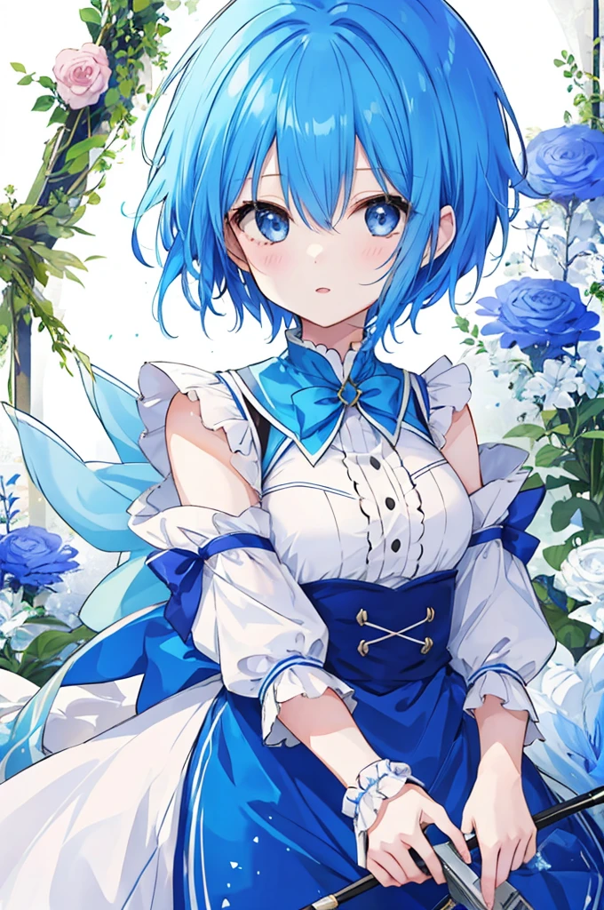 Girl、Blue hair short、Isekai Fashion