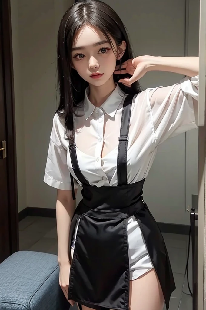 Suspender black silk