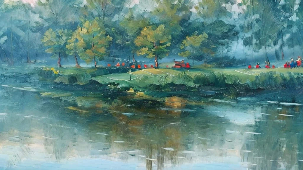 lake, mangroove, masterpiece, fog, depth of field, ultra sharp