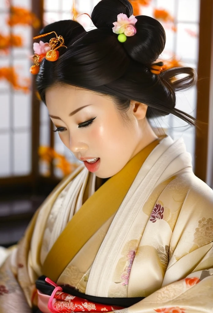 "In a highly detailed 8K RAW photo of unmatched quality, capture Kannon (Avalokiteshvara), embodying compassion, in a front-facing, human-like form. Emphasize her direct gaze at the viewer, conveying warmth with a serene smile, and highlight her holding a shakujō (a monk's staff) in her right hand. Adorned in attire symbolizing her mediatory role between the divine and human realms, she stands before a backdrop of a vibrant lotus field at golden hour, each bloom symbolizing purity and enlightenment. This ultra-realistic masterpiece, with its profound atmosphere of peace, invites deep reflection and spiritual connection."