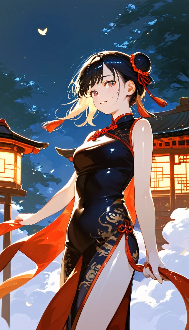 score_9, score_8_up, score_7_up, detailed, rating safe, absurdity, night, face focus, 1girl, 20years old, shiny skin, chinese clothes, 