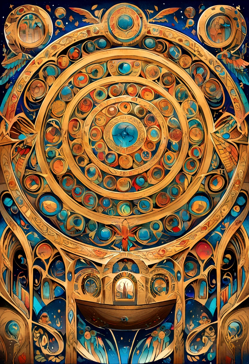 Noah's ark on its side with two circles around it with the name between the circles "New Covenant prayer group"