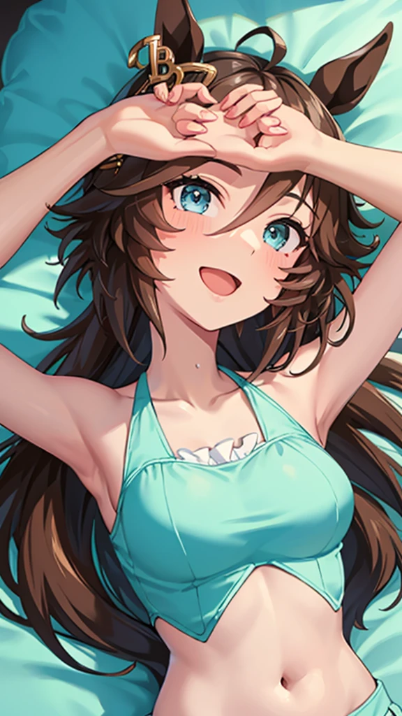 Rabbit Beautiful Girl、a cool、Close-up of the face、A smile、masterpiece、top-quality、Angle from top、Colossal tits、cleavage of the breast、The bikini、