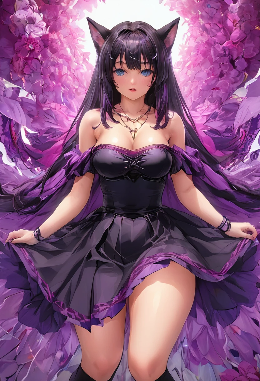 (Highest quality, 4K, 8K, High resolution, masterpiece:1.2), Very detailed, (Realistic, photoRealistic, photo-Realistic:1.37), expressive aesthetics, 1960s counterculture, Brightly colored humanoid, Psychedelic Art, Retro art style, Sharp details, abstract pattern, , Dark Power, , Background of love, , , Fractal Art, Multicolored neon lights, A unique and trippy perspective, landscape, Hallucinations, a mind-changing experience, Motion Blur, Fluid movement, Synthesizer Sounds, Realistic fur rendering, Rich and vibrant color palette, , Mysterious glow, high contrast lighting, , Both eyes are the same size, One Girl, alone, voluptuous, , , , Wet, Glowing Skin, , , Wrist cuff, , latex, , , Red cheeks, , , , , , Beautiful nipples, , , Pussy, , Shiny rosy lips, Sexy posture, Dynamic pose,Lens flare, , , , ，Chest compressions，, Pleated skirt, , , , Sex slave, bondage, BDSM, garter belt, 