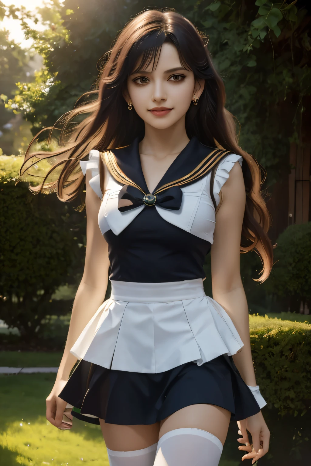 (Masterpiece)), (Best Quality), (Ultra Detailed), ((Very Detailed)), 4K, (8K), Sailor Pluto, Aesthetics, Dream Core,