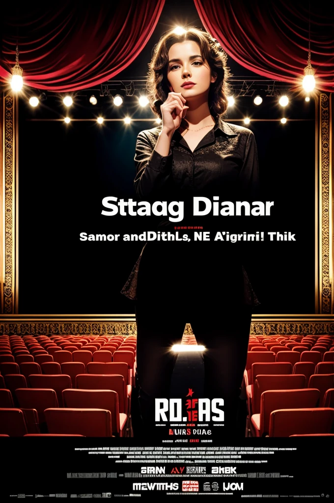 Stage drama poster background 