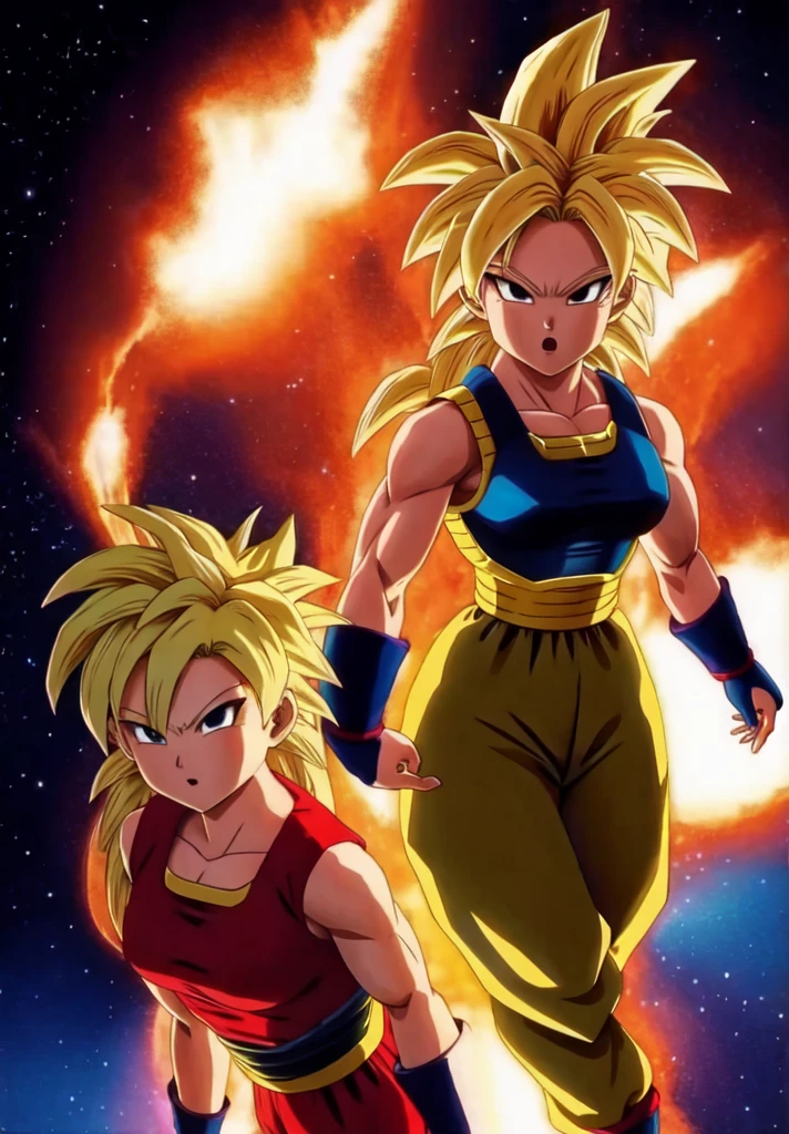 score_9, score_8_up, score_7_up, source_anime, 3boys, dragon ball, goku, smug sinister expression, 
Sinister, evil, looking at viewer, arms behind back, blonde hair, hair over one eye, blue eyes, Chines edress,  red gown,, sexy, flat chest, femboy, male, 1boy, genderbend, presenting 