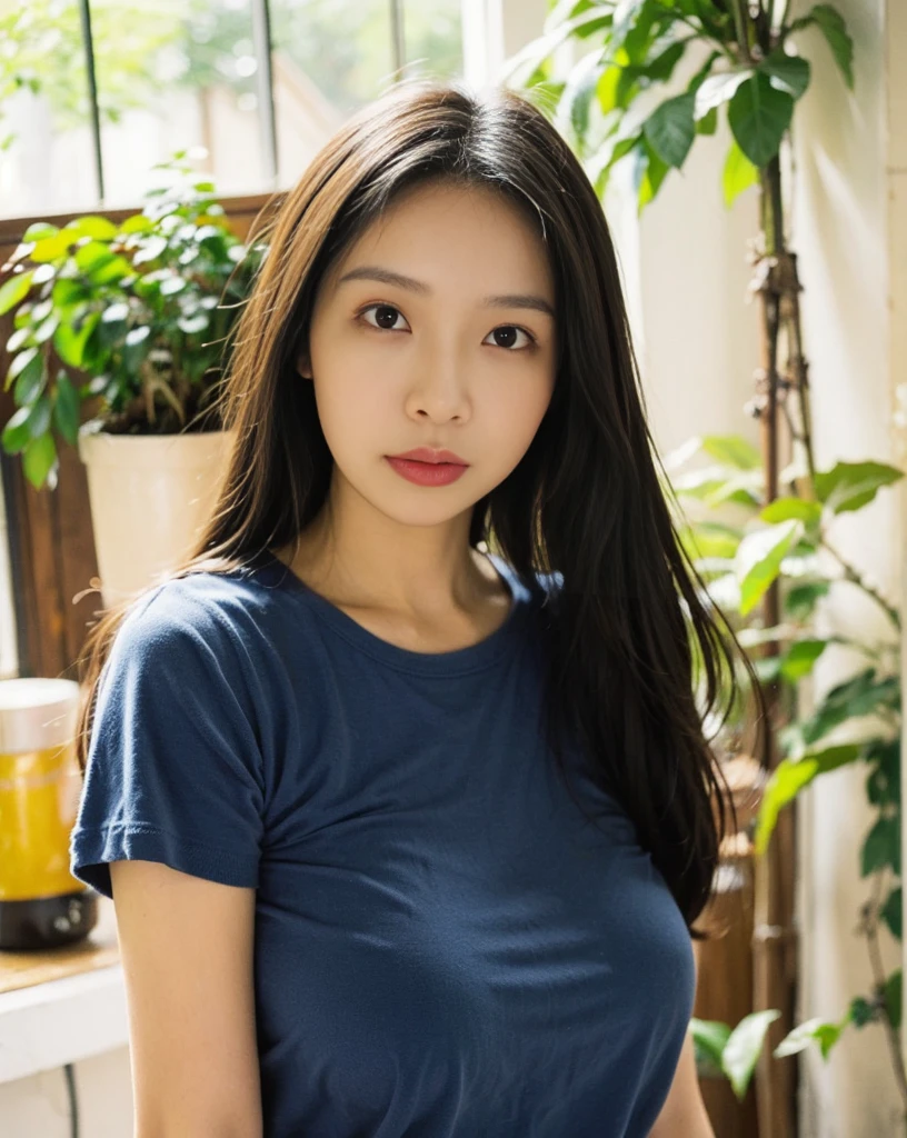 ((masterpiece)), (((best quality))), ((ultra-detailed)), (Amazing:1.1),detailed, perfect body, busty breast, beauty black hair, perfect saturation, perfect eyes, perfect face, perfect lighting, vibrant colors, innocent expression, delicate features, stunning beauty, realistic skin texture, glossy lips,