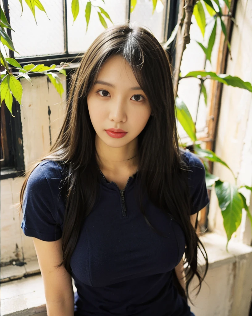 ((masterpiece)), (((best quality))), ((ultra-detailed)), (Amazing:1.1),detailed, perfect body, busty breast, beauty black hair, perfect saturation, perfect eyes, perfect face, perfect lighting, vibrant colors, innocent expression, delicate features, stunning beauty, realistic skin texture, glossy lips,