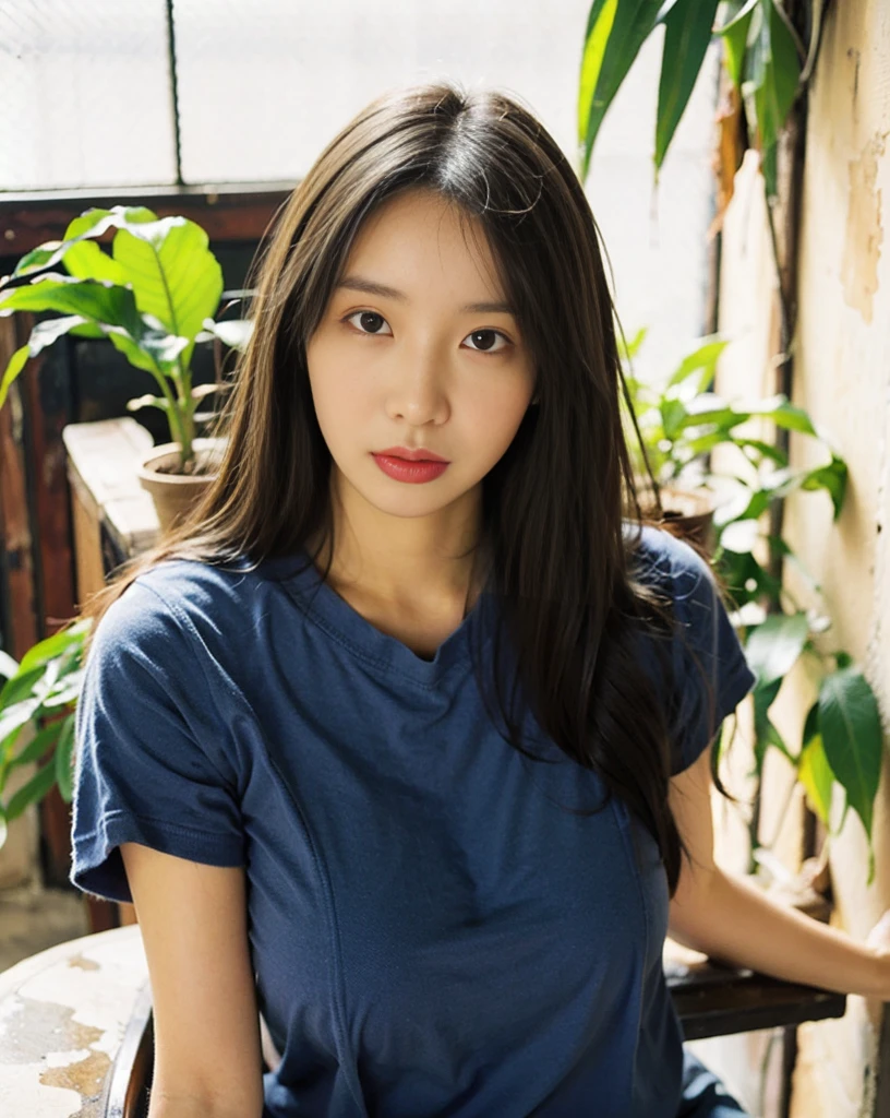 ((masterpiece)), (((best quality))), ((ultra-detailed)),  (Amazing:1.1),detailed, perfect body, busty breast, beauty black hair, perfect saturation, perfect eyes, perfect face, perfect lighting, vibrant colors, innocent expression, delicate features, stunning beauty, realistic skin texture, glossy lips, 