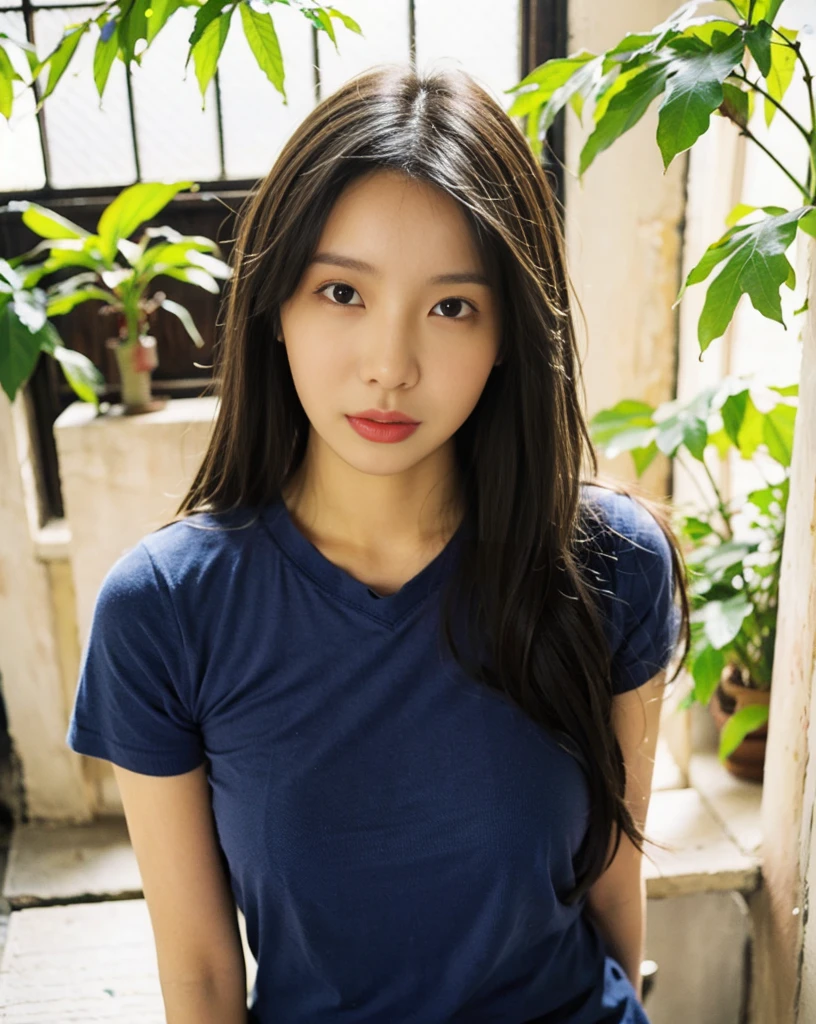 ((masterpiece)), (((best quality))), ((ultra-detailed)), (Amazing:1.1),detailed, perfect body, busty breast, beauty black hair, perfect saturation, perfect eyes, perfect face, perfect lighting, vibrant colors, innocent expression, delicate features, stunning beauty, realistic skin texture, glossy lips,