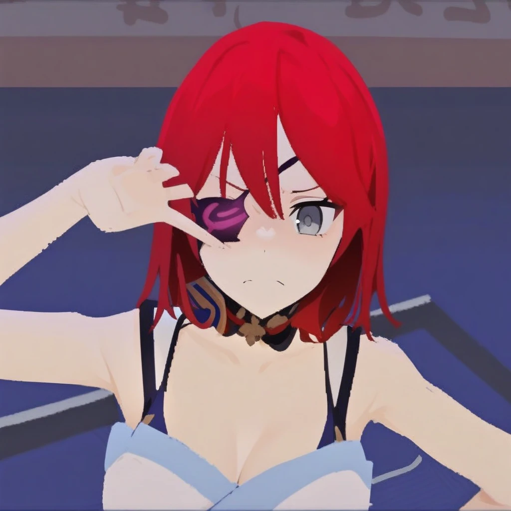 masterpiece, best quality, very aesthetic, absurdres, newest,1girl,upper body, from below, (contempt, disgust,shaded face,looking at viewer,frown),
Kamisato Ayaka,Kamisato Ayaka(genshin impact), light blue hair, blunt bangs, a small gold ornament, grey eyes, pony tail , medium breasts, blue Japanese clothes, obi, white socks